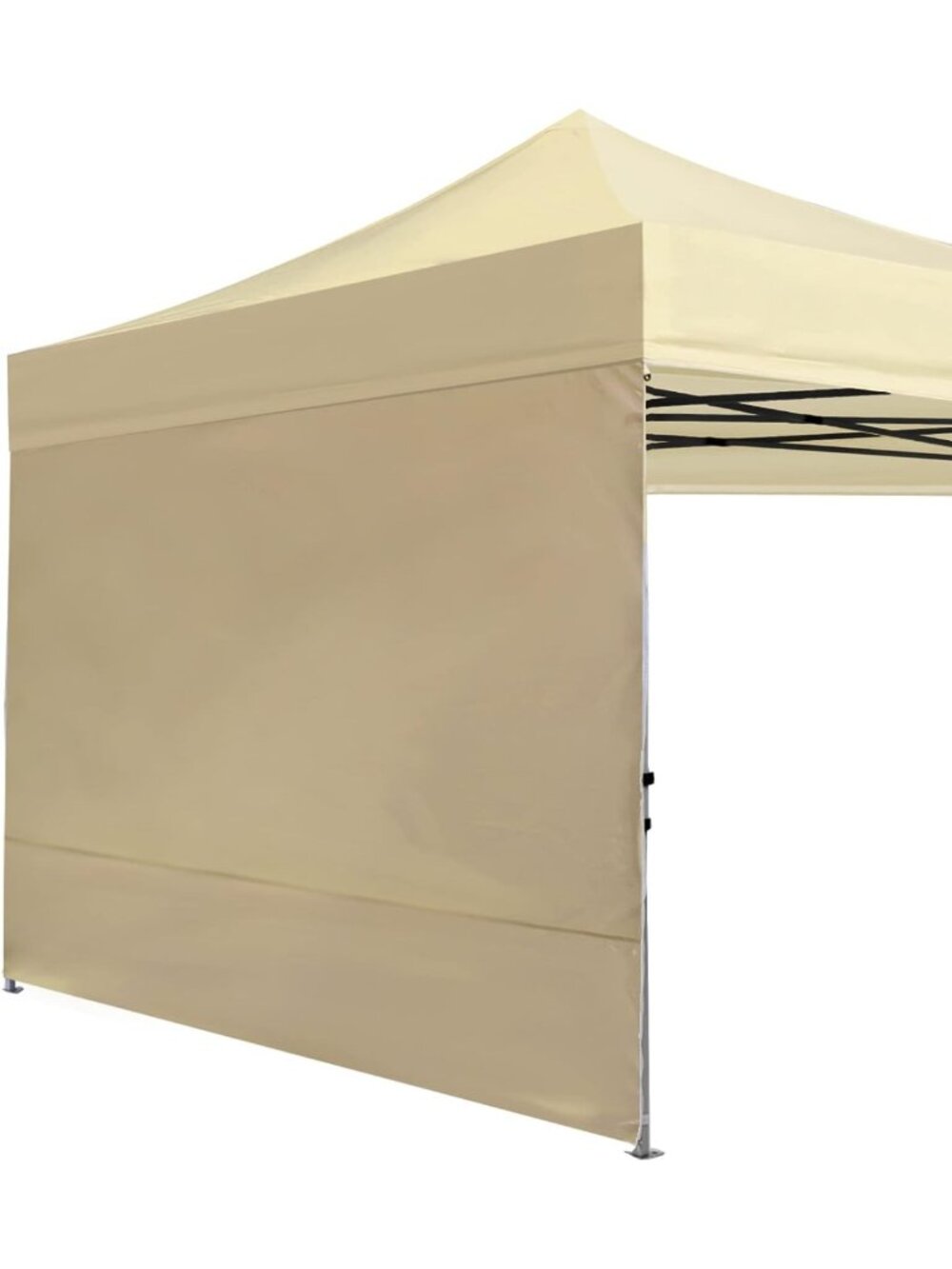 10x10 FT Instant Canopy SunWall - Portable Outdoor Shade, Beige, No Frame